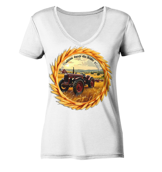 Traktor6 - Ladies V-Neck Shirt