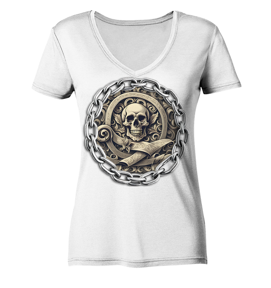 New Deathhead2 - Ladies V-Neck Shirt