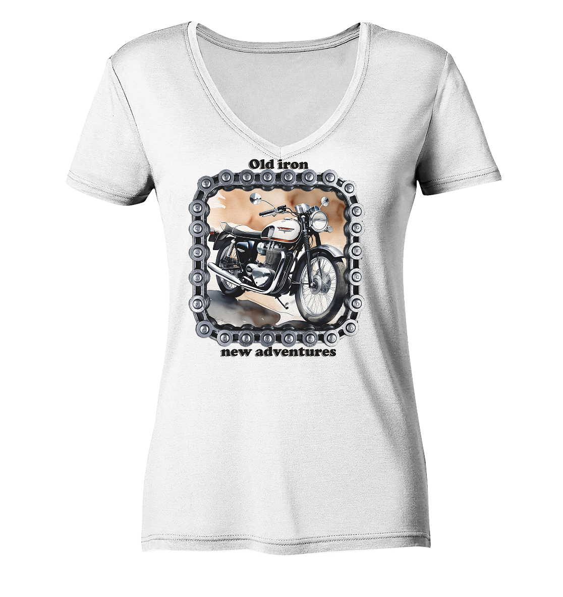 Bike3 - Ladies V-Neck Shirt