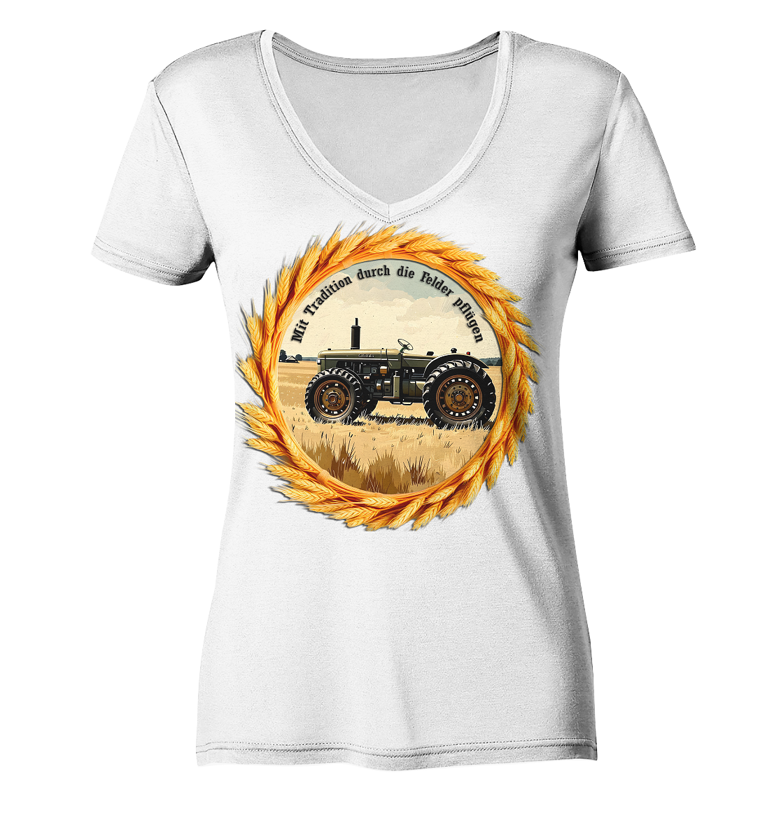 Traktor1 - Ladies V-Neck Shirt