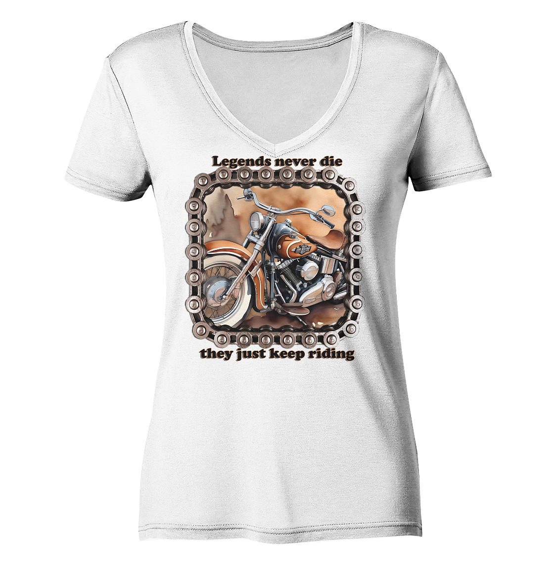 Bike6 - Ladies V-Neck Shirt