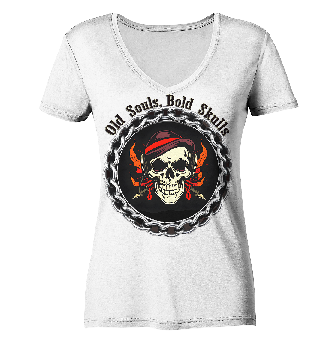 Skull7 - Ladies V-Neck Shirt