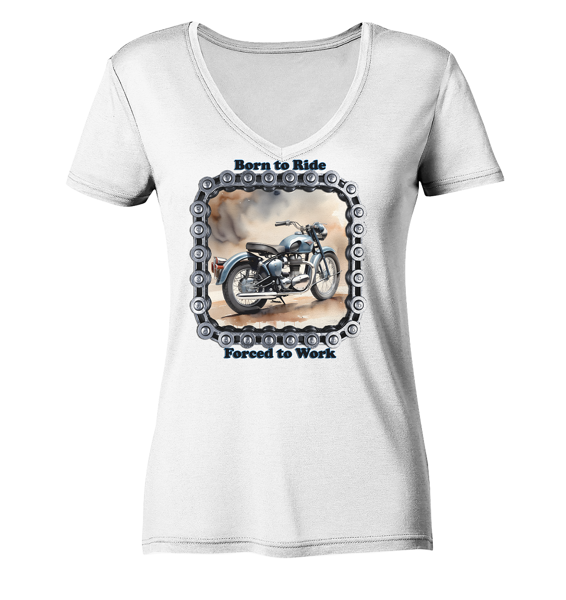 Bike2 - Ladies V-Neck Shirt