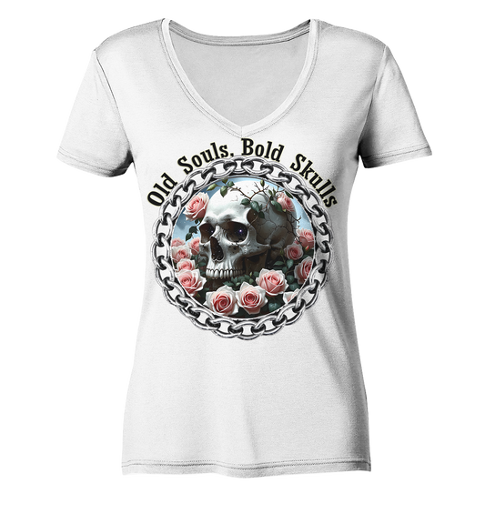 Skull1 - Ladies V-Neck Shirt