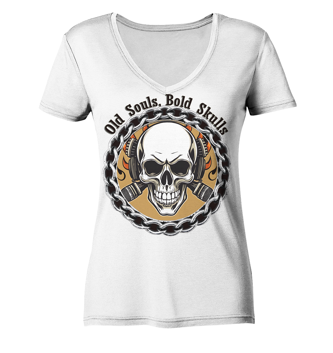 Skull4 - Ladies V-Neck Shirt