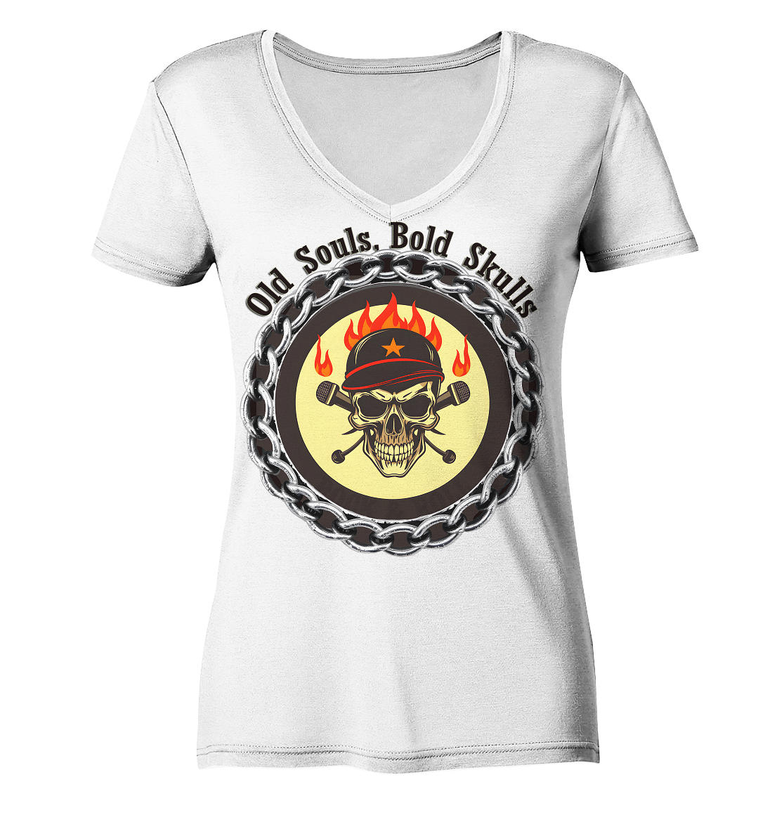 Skull6 - Ladies V-Neck Shirt