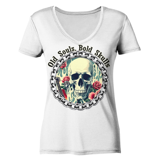 Skull2 - Ladies V-Neck Shirt