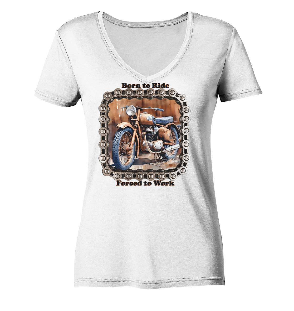 Bike1 - Ladies V-Neck Shirt