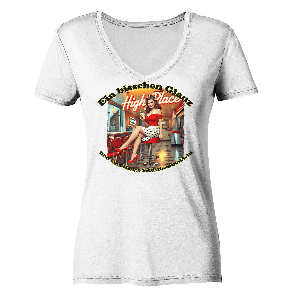 Pinup 5 - Ladies V-Neck Shirt