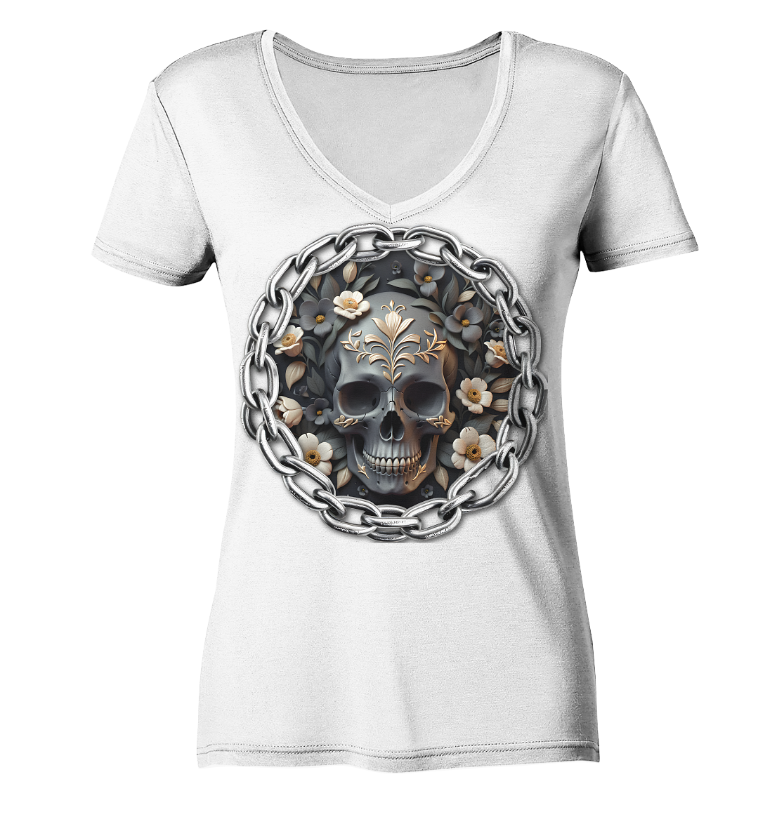 New Bones8 - Ladies V-Neck Shirt