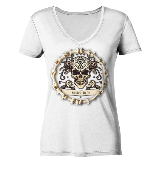 New Deathhead4 - Ladies V-Neck Shirt