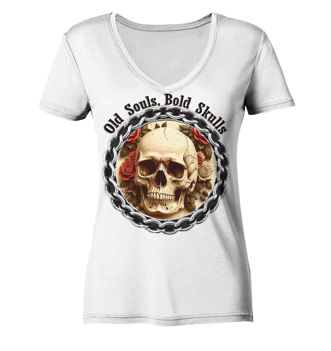 Skull8 - Ladies V-Neck Shirt