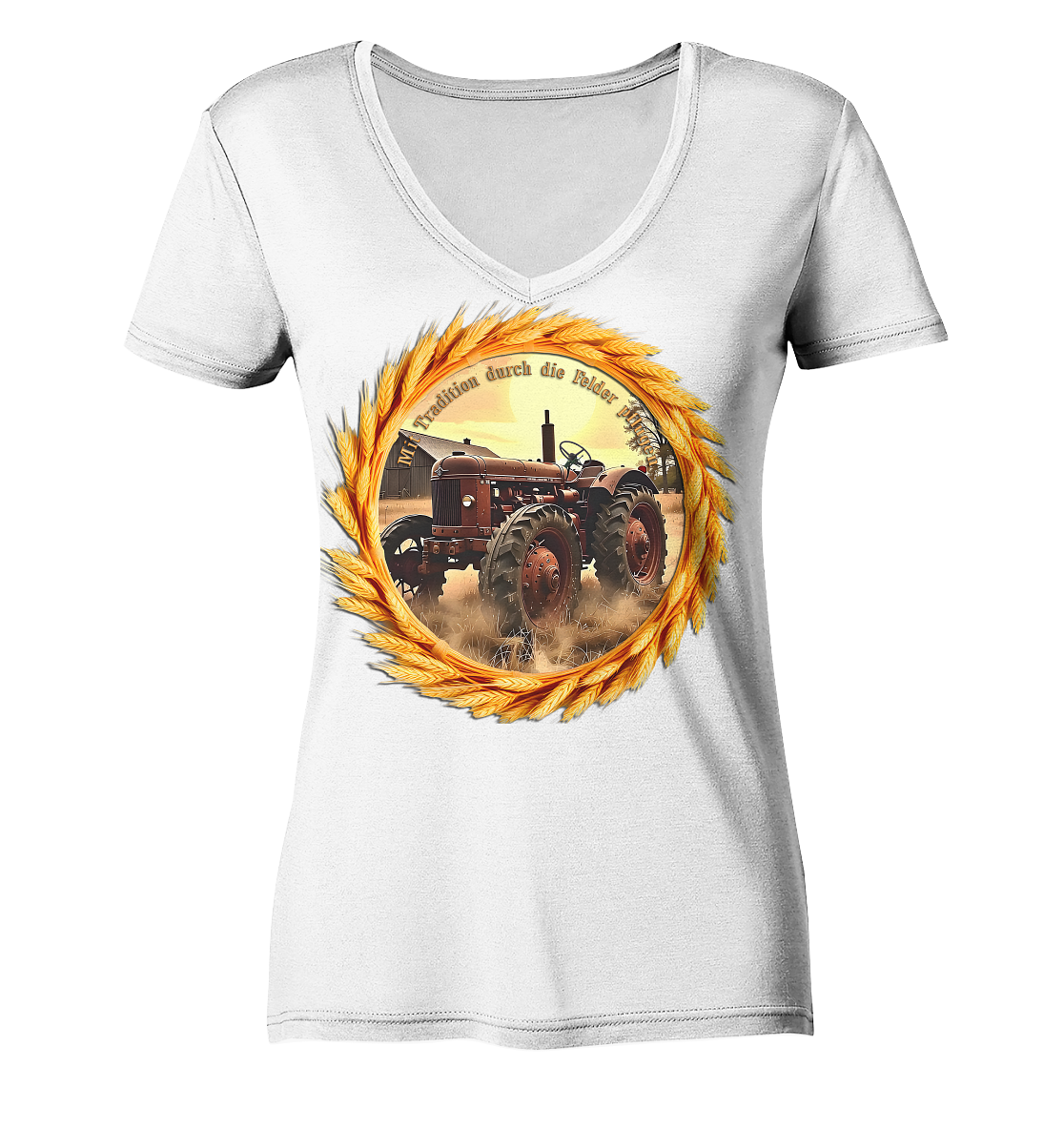 Traktor9 - Ladies V-Neck Shirt