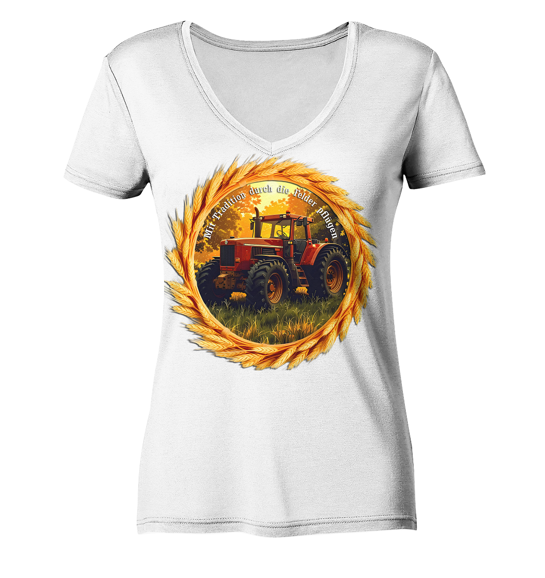 Traktor3 - Ladies V-Neck Shirt