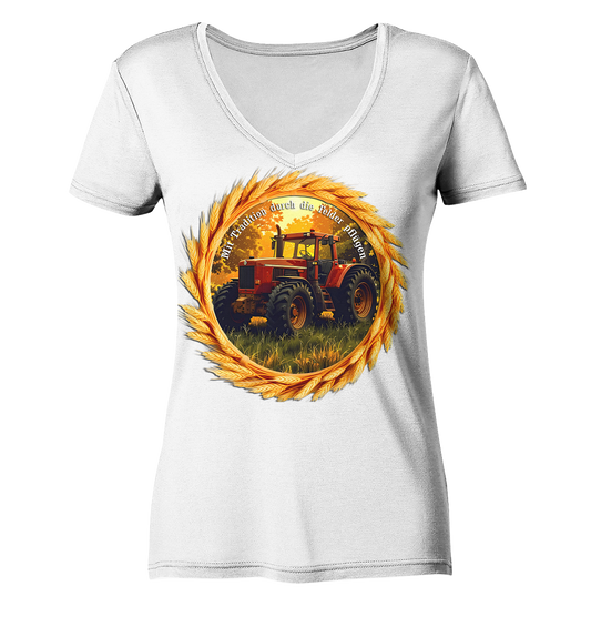 Traktor3 - Ladies V-Neck Shirt