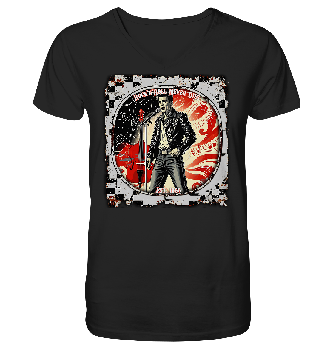 Rock´n Roll 5 - Mens Organic V-Neck Shirt