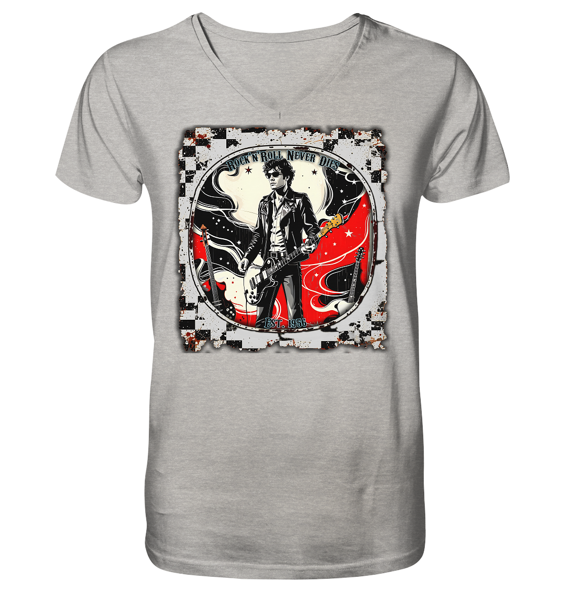 Rock´n Roll 1 - Mens Organic V-Neck Shirt