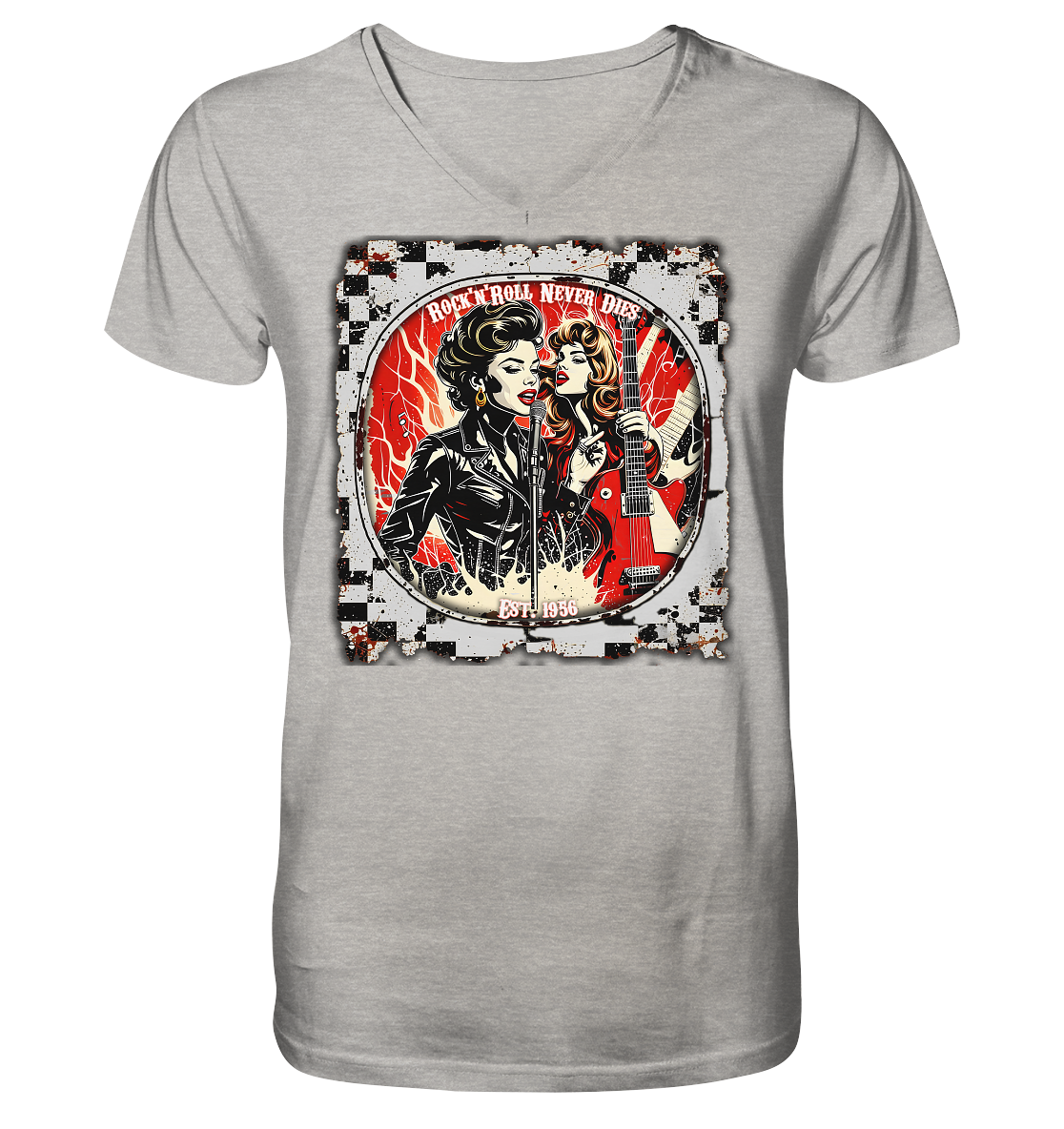 Rock´n Roll 4 - Mens Organic V-Neck Shirt