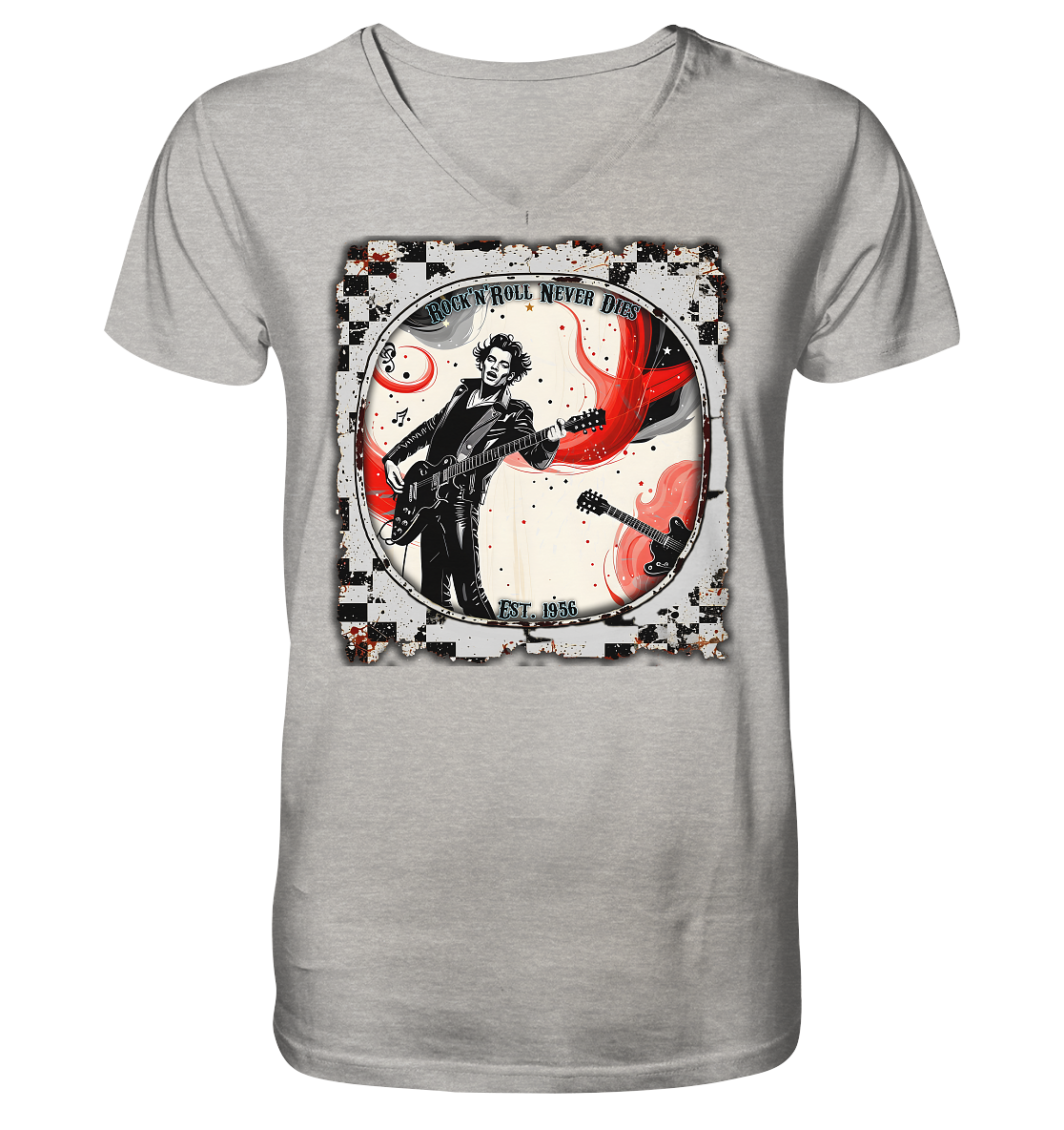 Rock´n Roll 7 - Mens Organic V-Neck Shirt