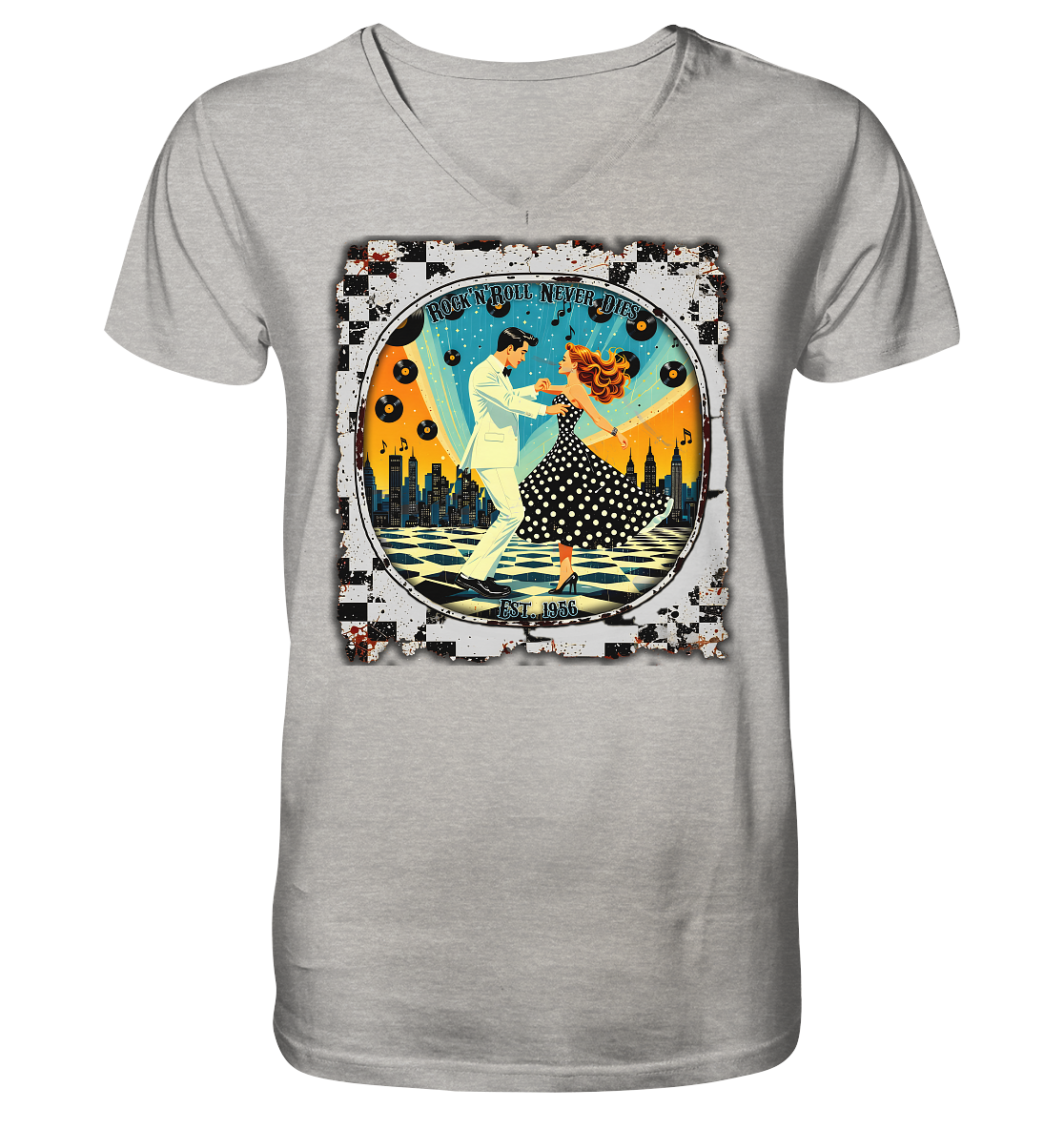 Rock´n Roll 6 - Mens Organic V-Neck Shirt