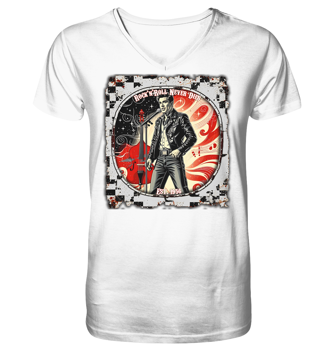 Rock´n Roll 5 - Mens Organic V-Neck Shirt