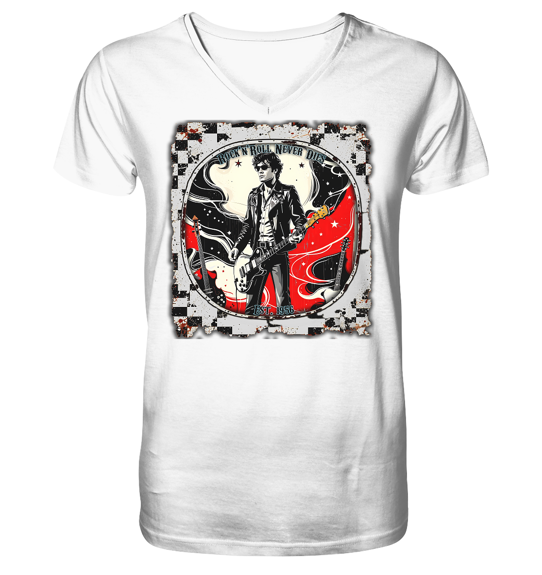 Rock´n Roll 1 - Mens Organic V-Neck Shirt