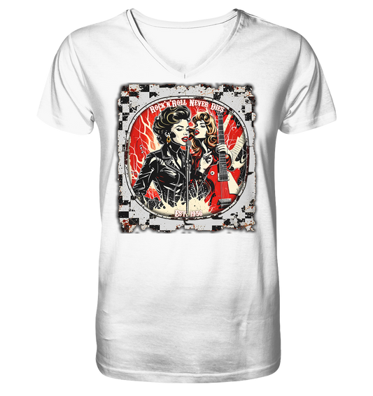 Rock´n Roll 4 - Mens Organic V-Neck Shirt