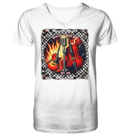 Rock´n Roll 2 - Mens Organic V-Neck Shirt