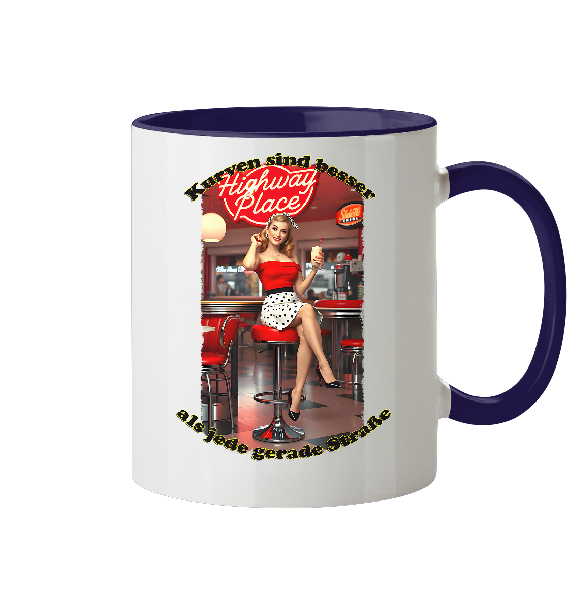 Pinup 3 - Tasse zweifarbig