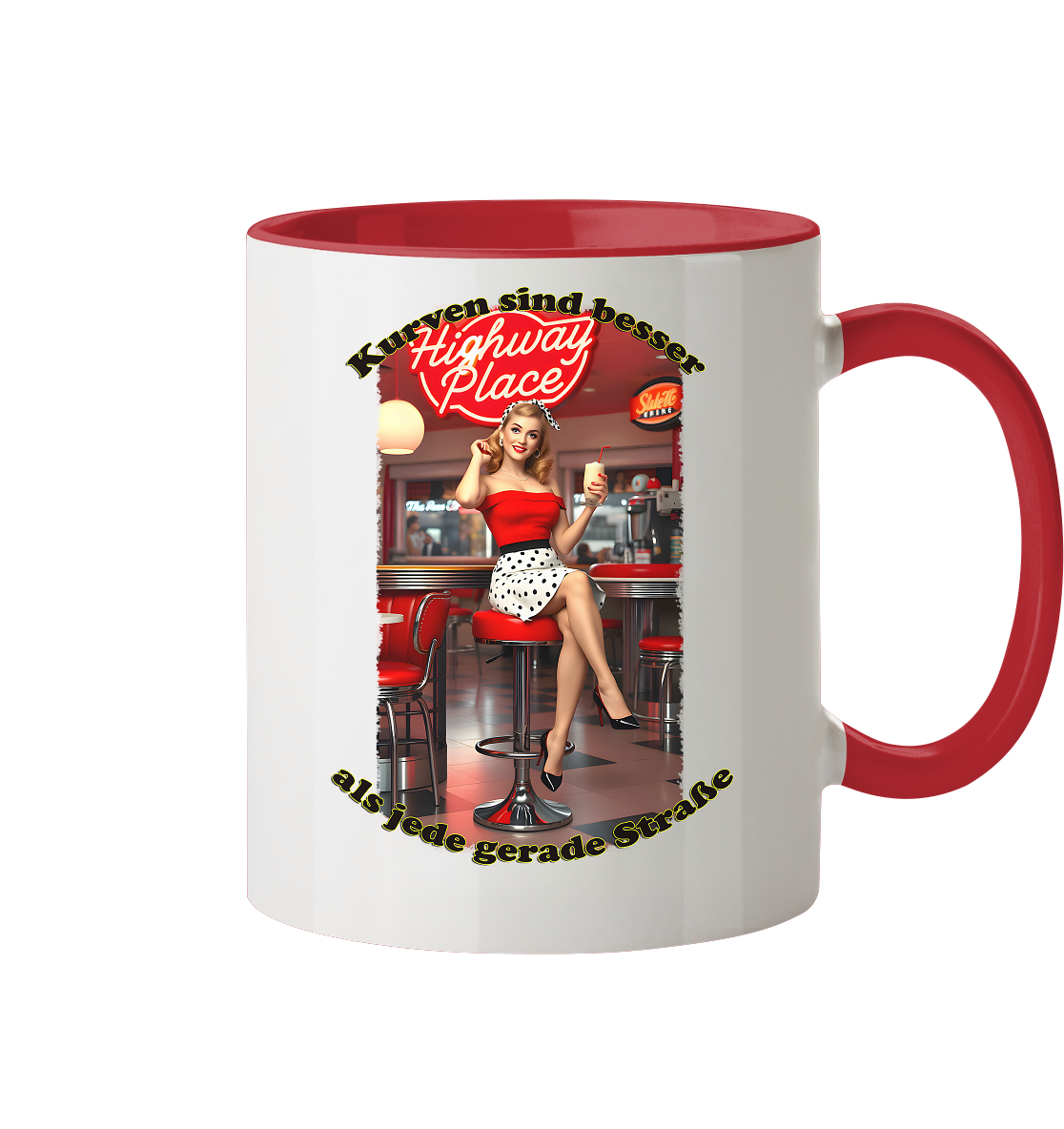 Pinup 3 - Tasse zweifarbig