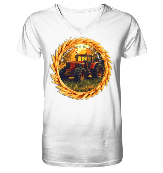 Traktor3 - V-Neck Shirt