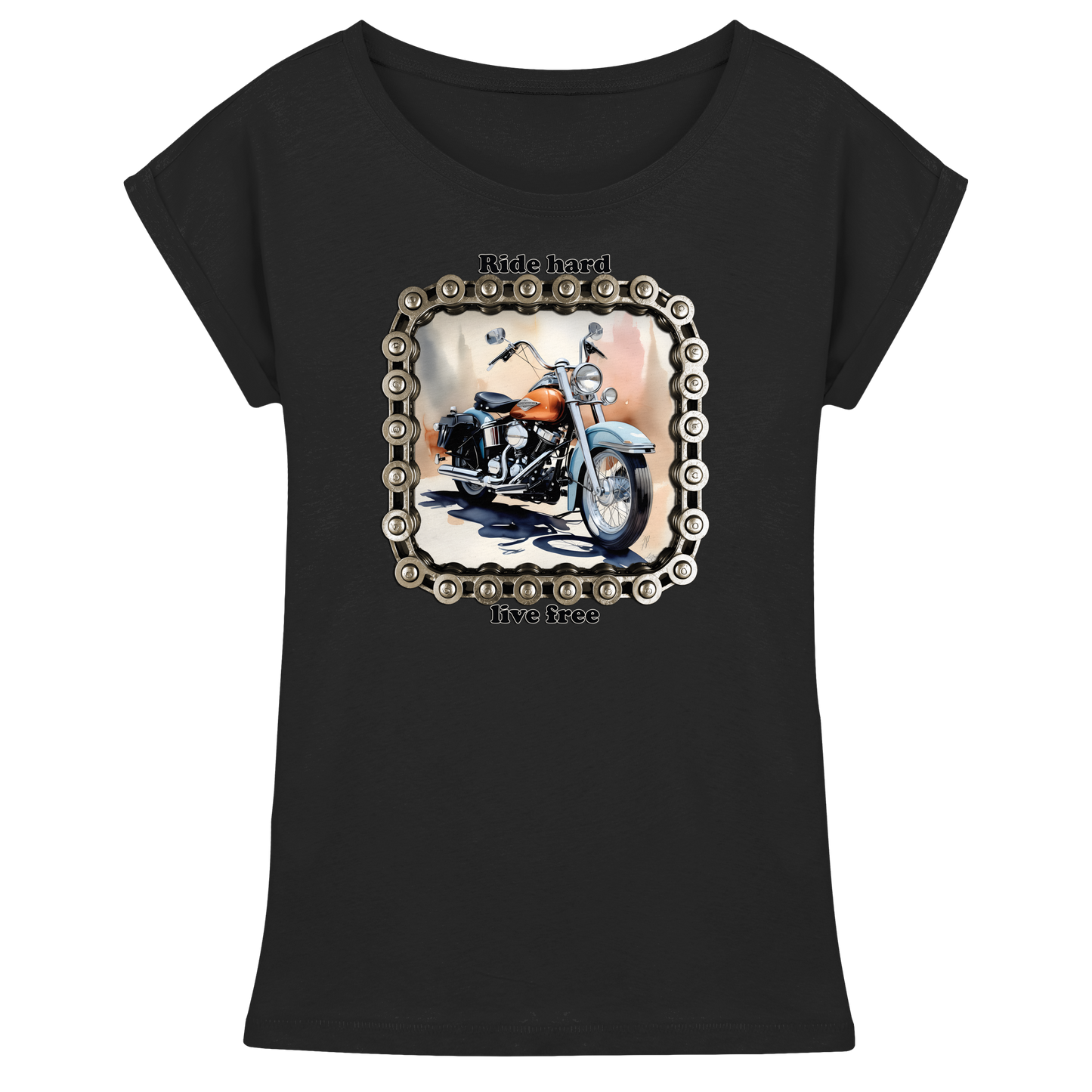 Bike8 - Womens Extended Shoulder T-Shirt