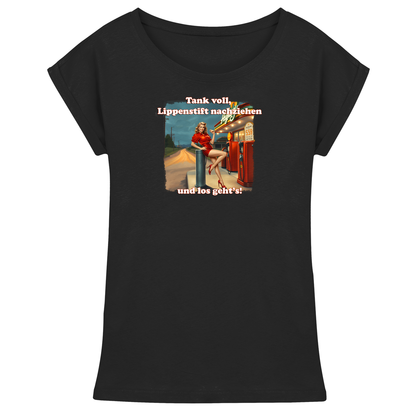 Pinup 7 - Womens Extended Shoulder T-Shirt