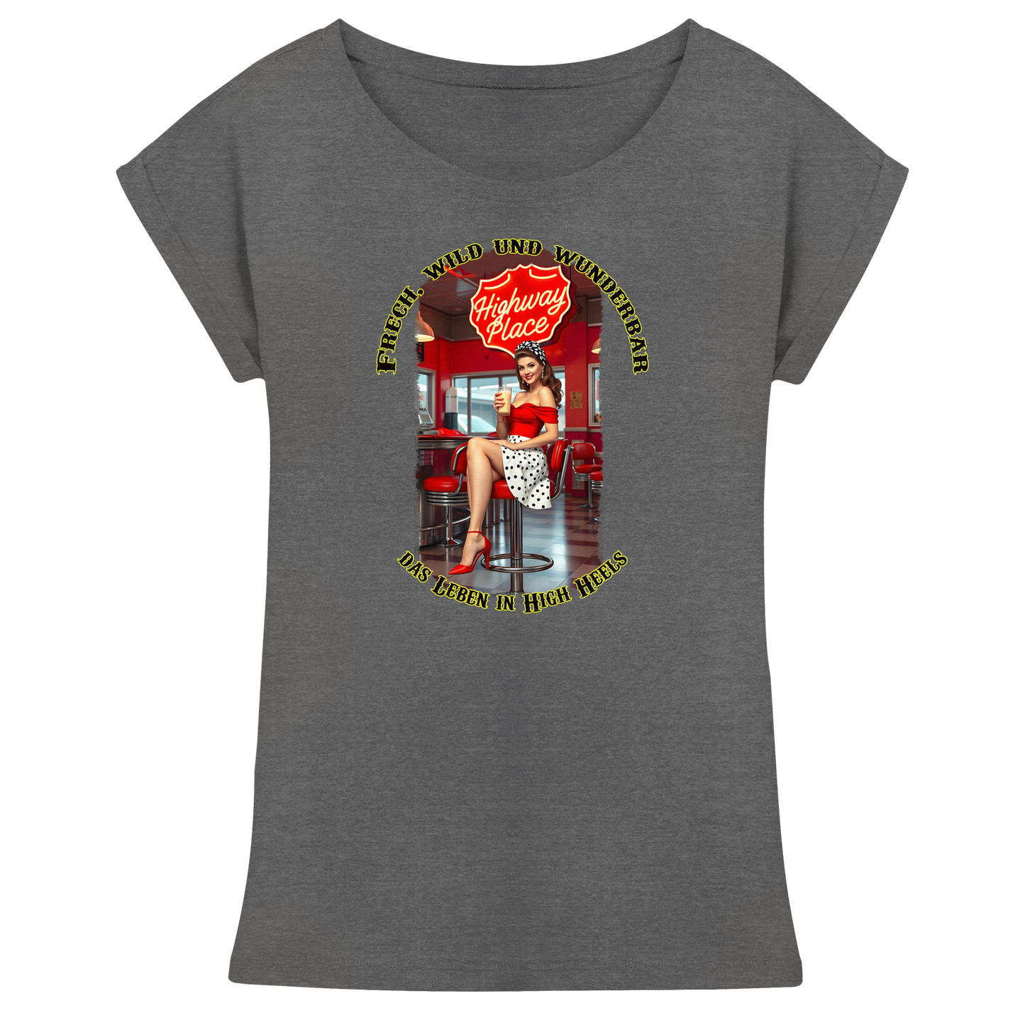 Pinup 1 - Womens Extended Shoulder T-Shirt