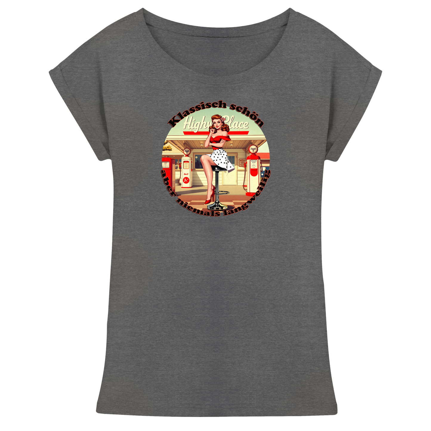 Pinup 9 - Womens Extended Shoulder T-Shirt