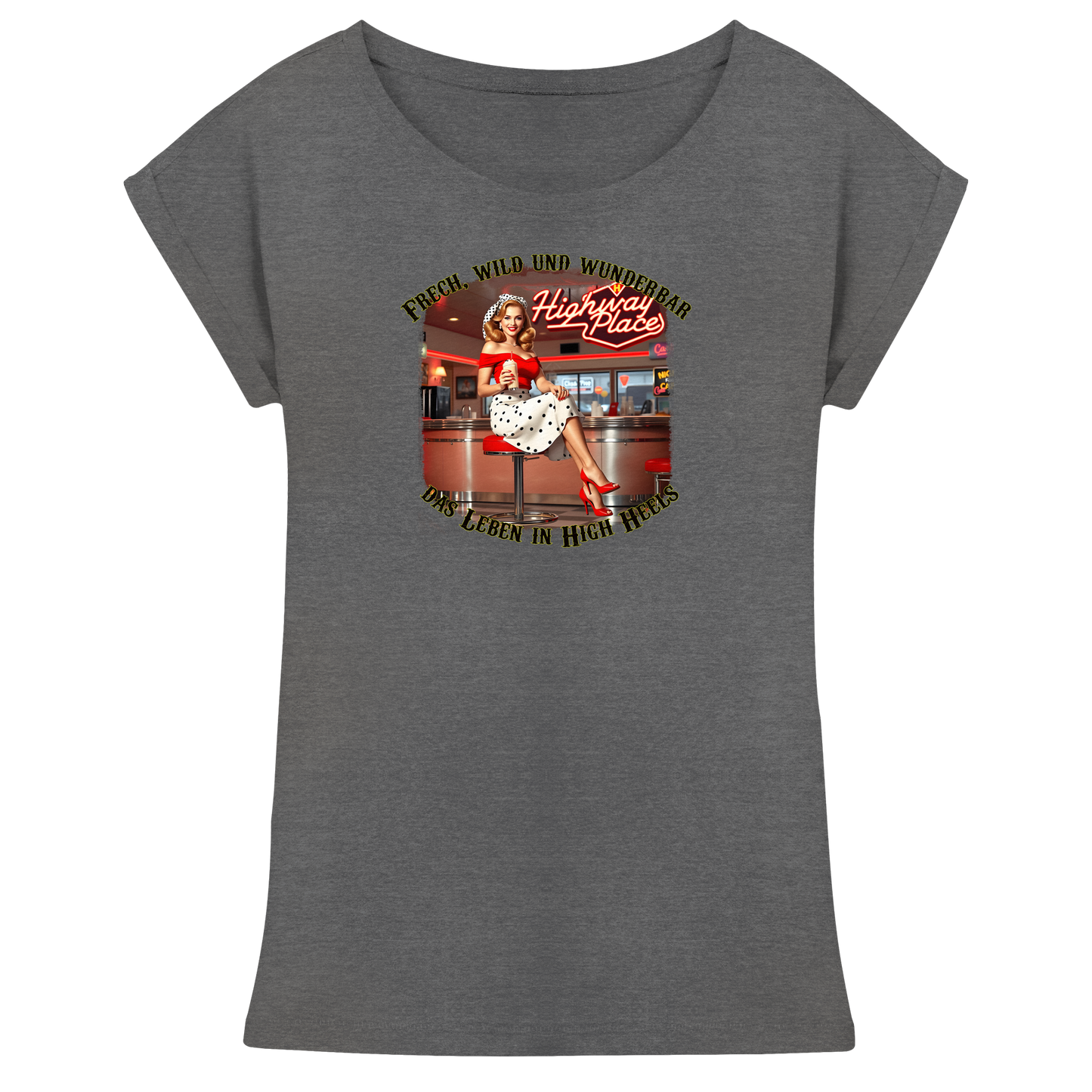 Pinup 2 - Womens Extended Shoulder T-Shirt