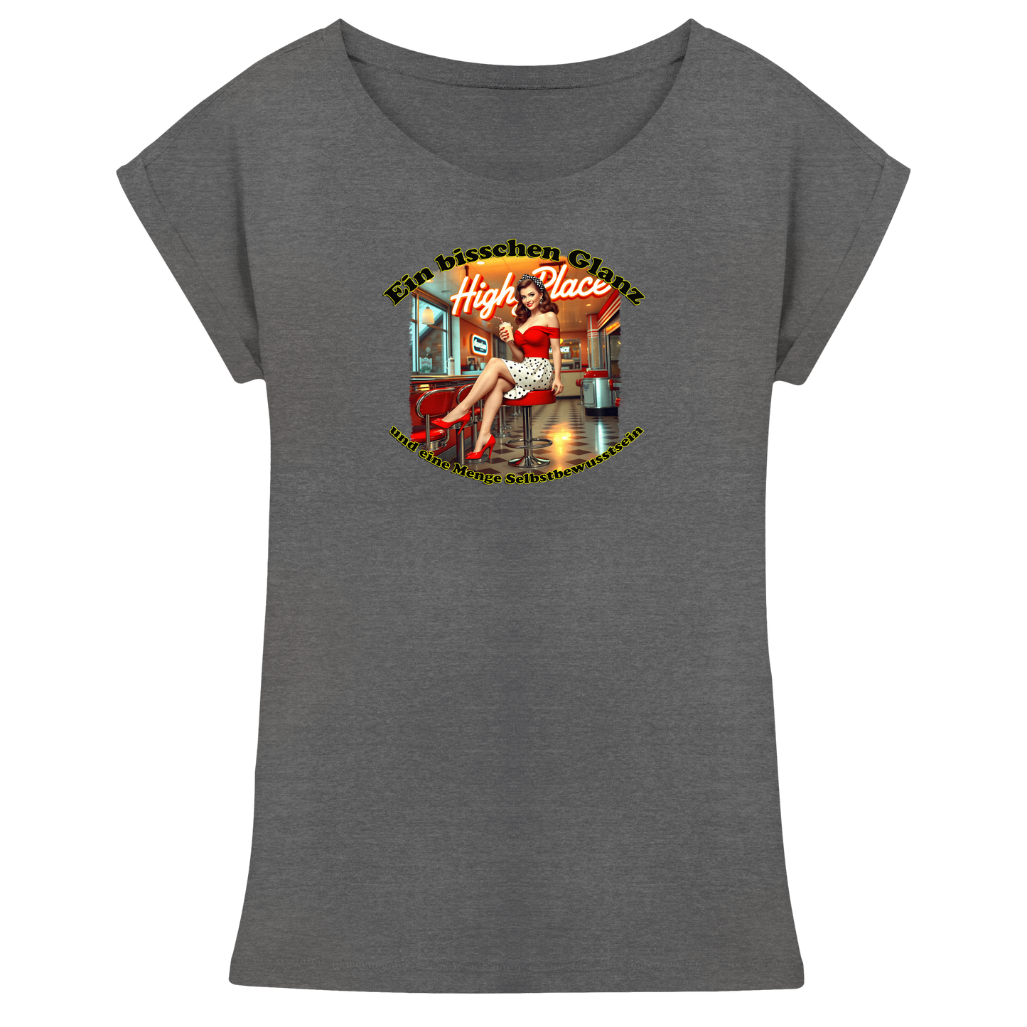 Pinup 5 - Womens Extended Shoulder T-Shirt