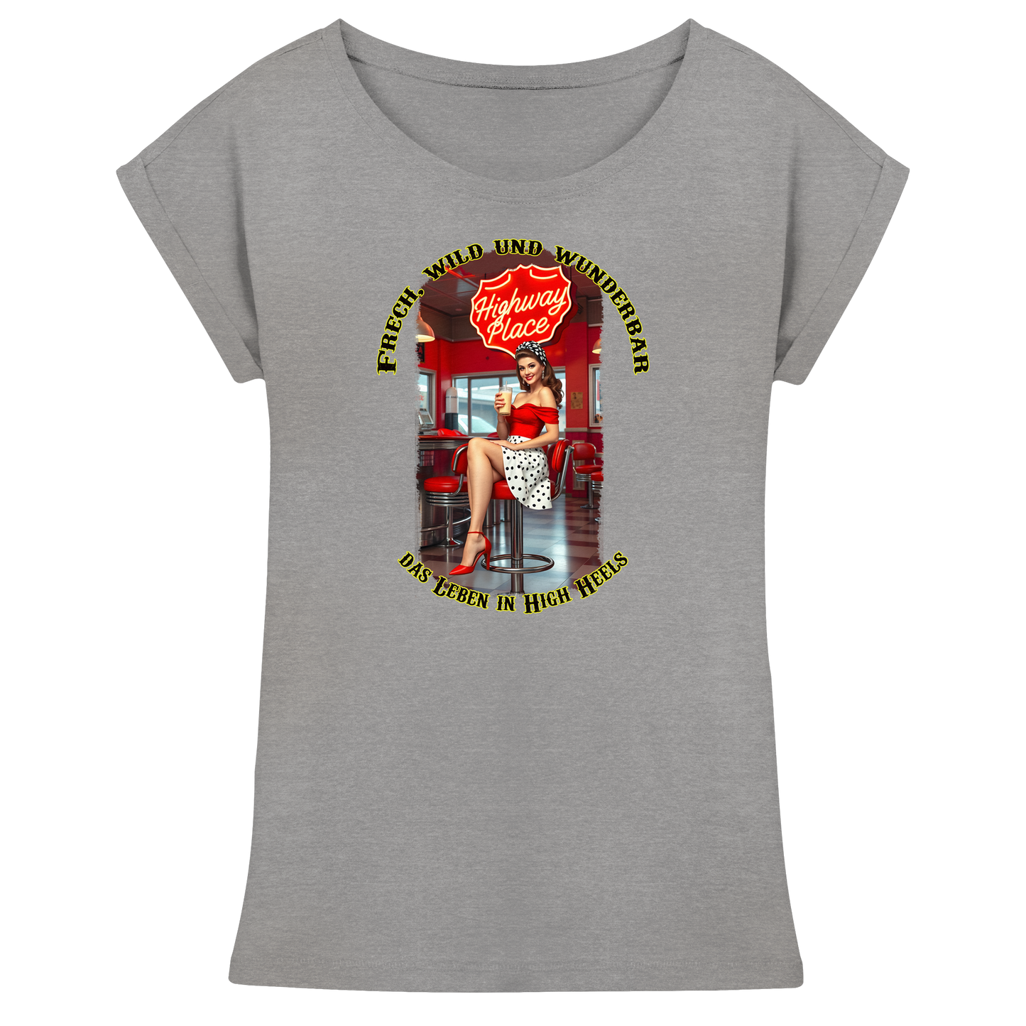 Pinup 1 - Womens Extended Shoulder T-Shirt