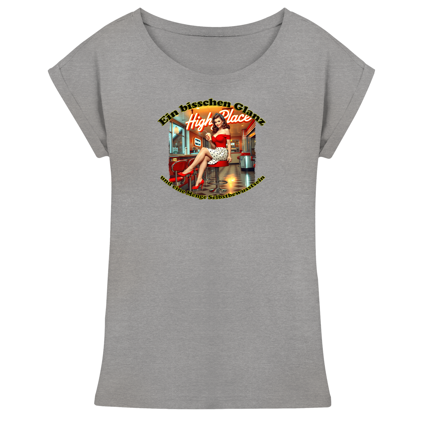 Pinup 5 - Womens Extended Shoulder T-Shirt