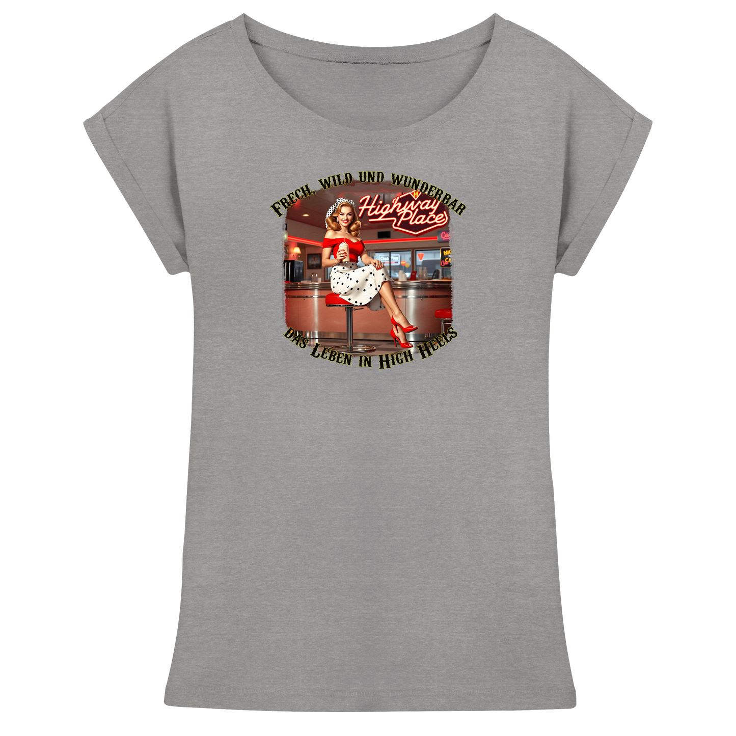 Pinup 2 - Womens Extended Shoulder T-Shirt