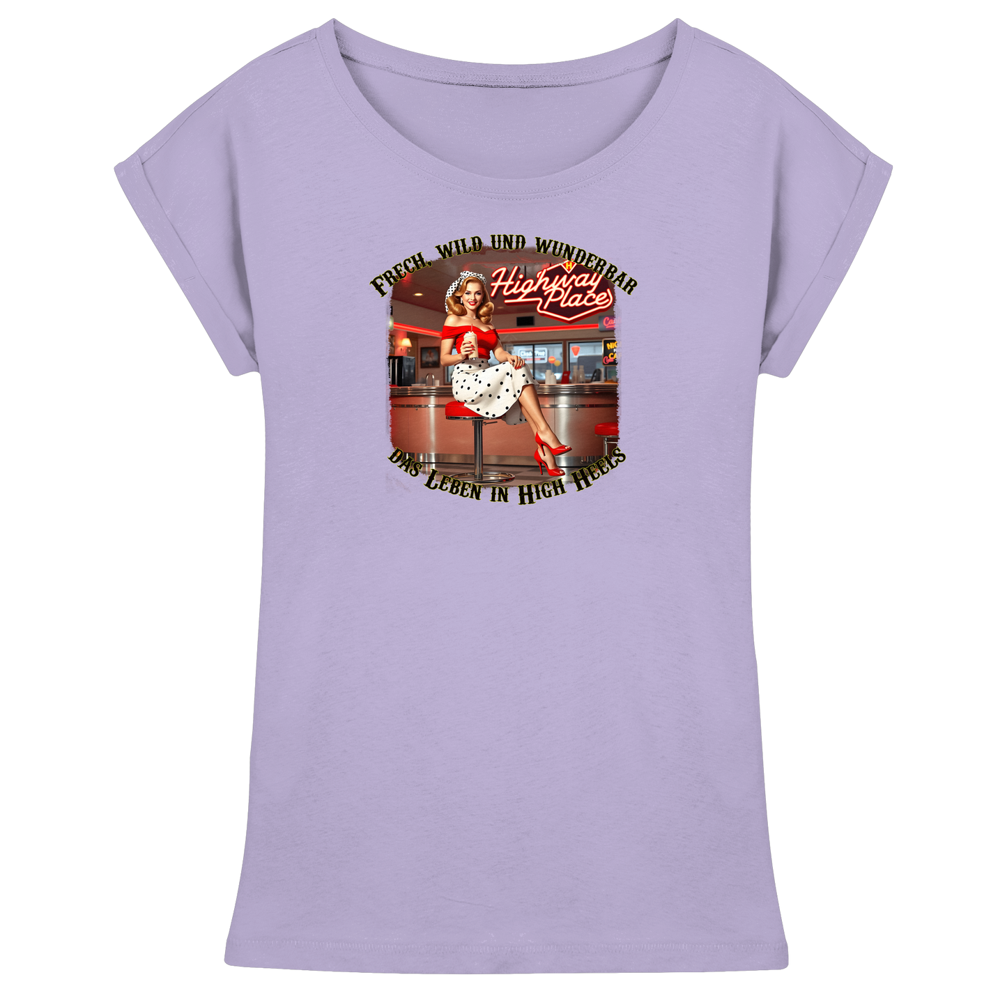 Pinup 2 - Womens Extended Shoulder T-Shirt