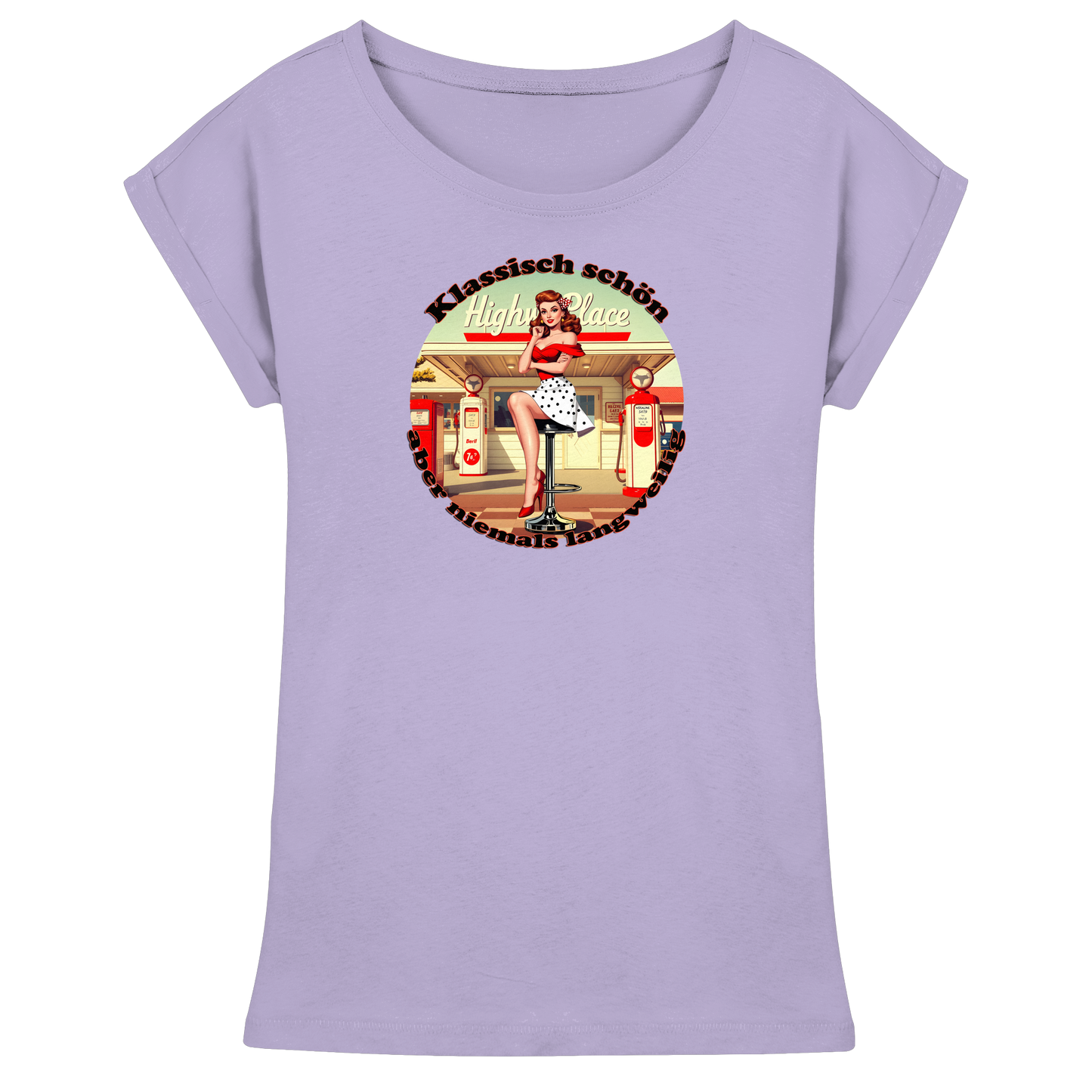 Pinup 9 - Womens Extended Shoulder T-Shirt