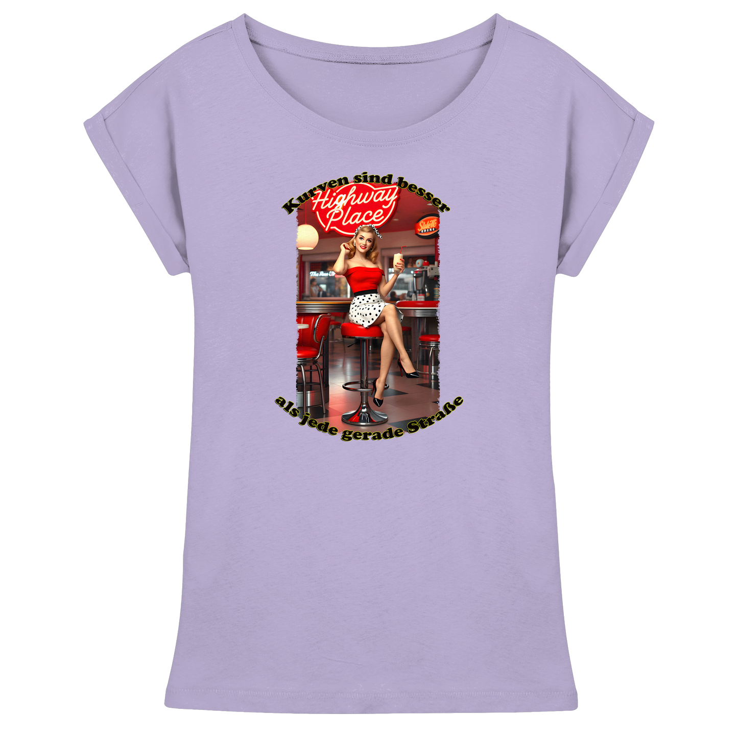 Pinup 3 - Womens Extended Shoulder T-Shirt