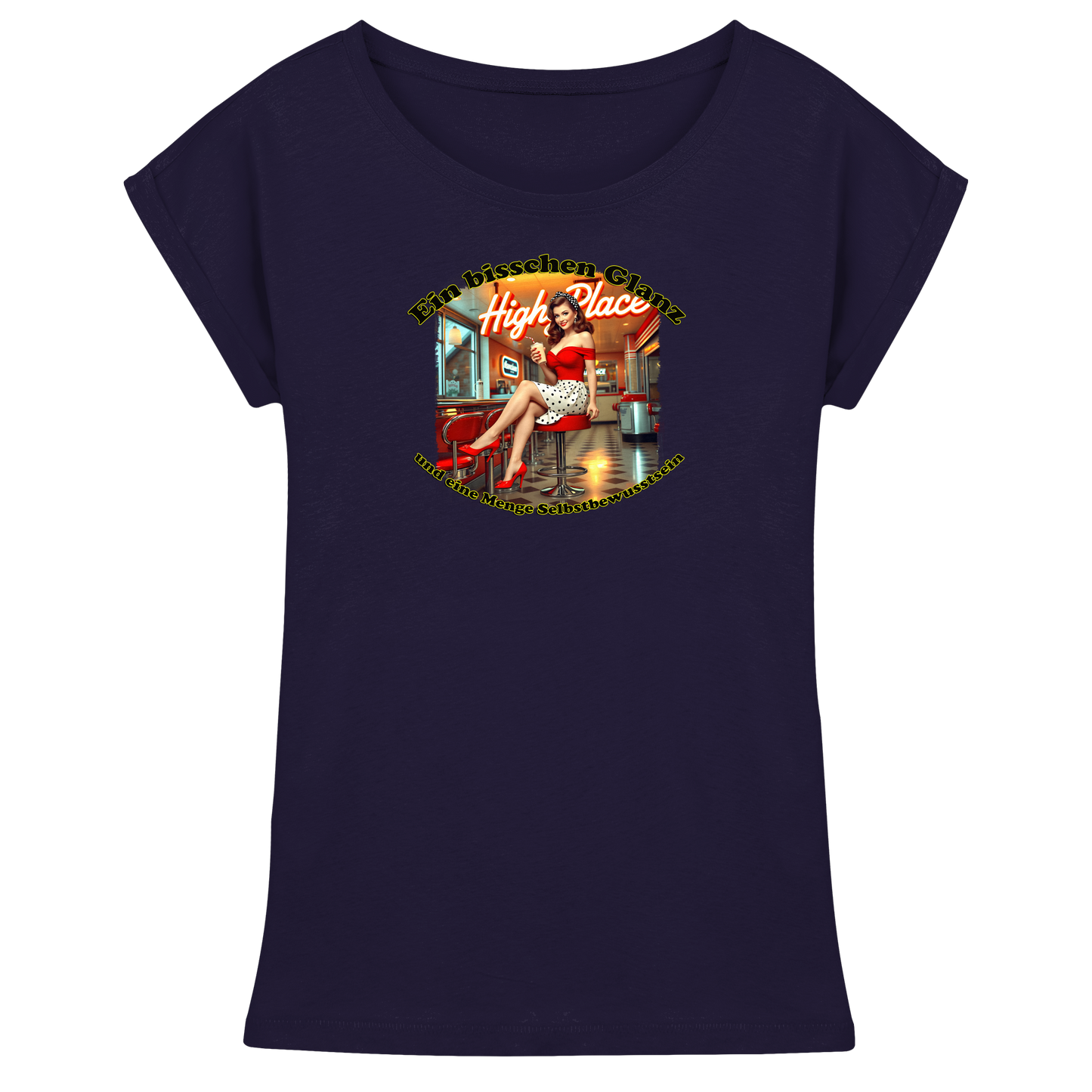 Pinup 5 - Womens Extended Shoulder T-Shirt