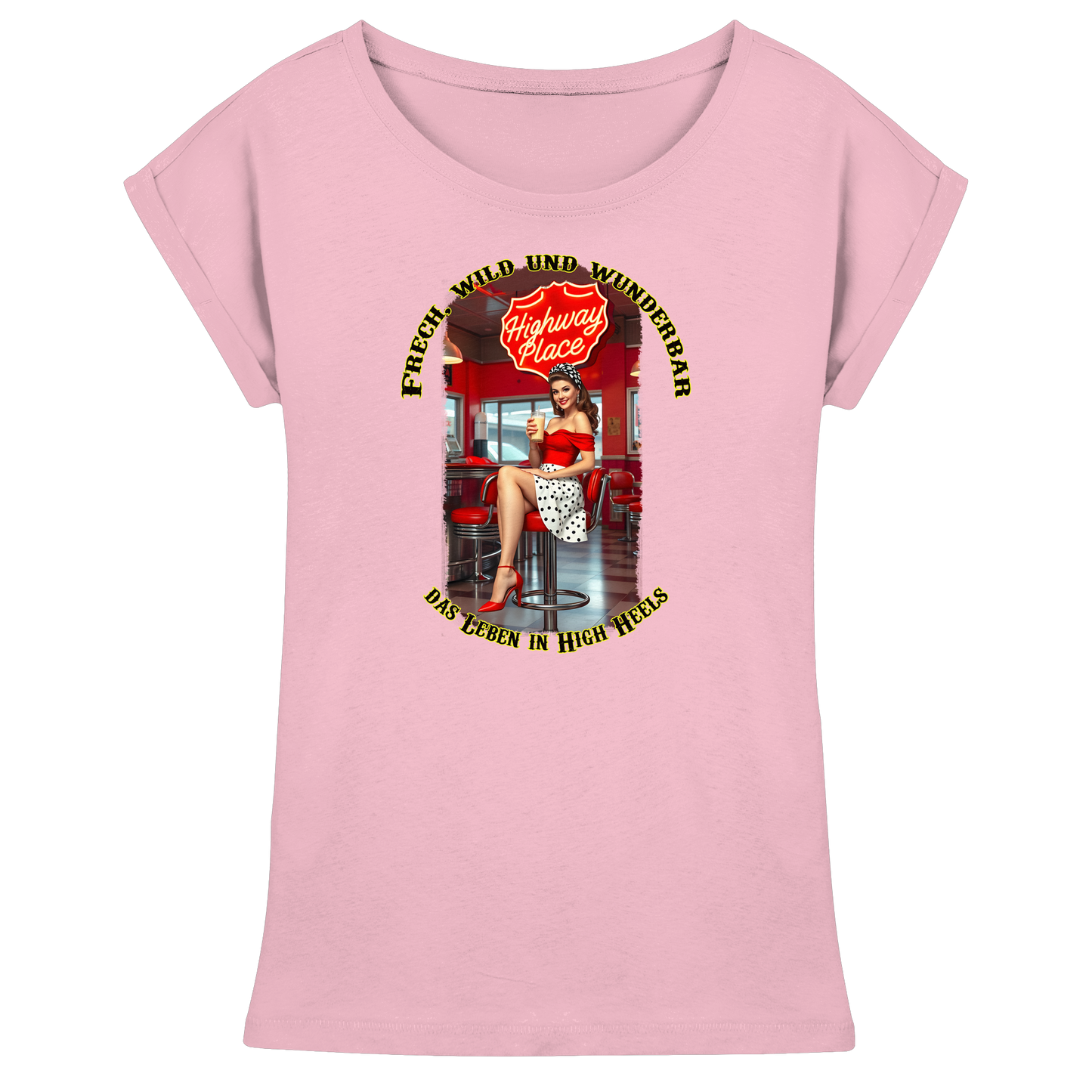 Pinup 1 - Womens Extended Shoulder T-Shirt