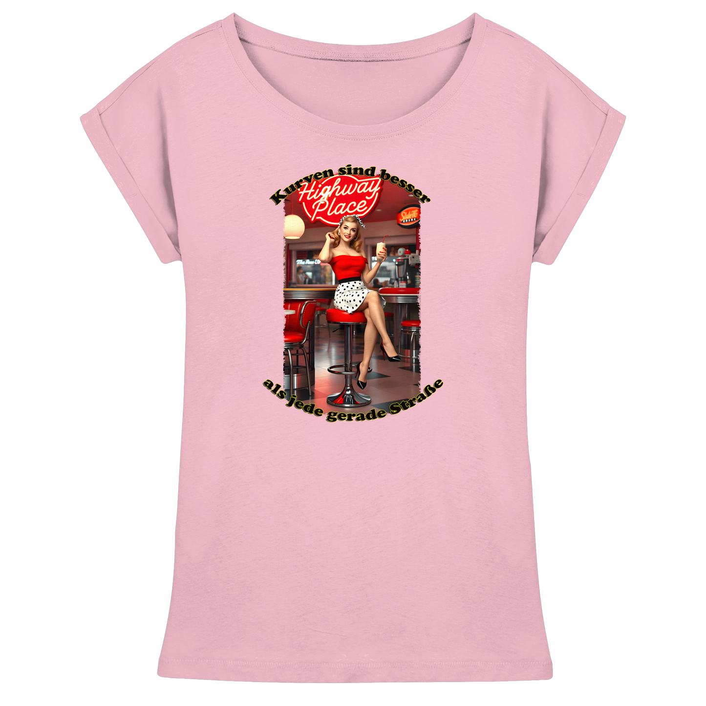 Pinup 3 - Womens Extended Shoulder T-Shirt