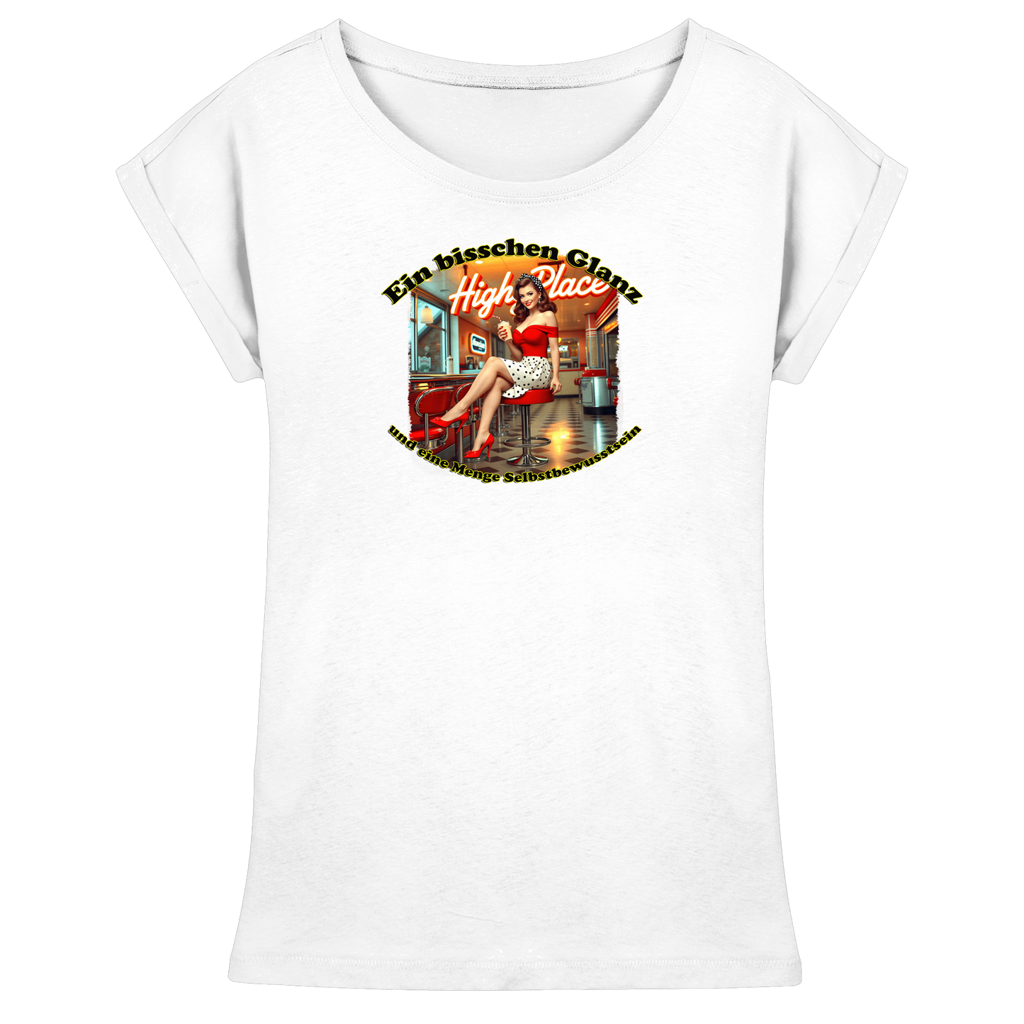 Pinup 5 - Womens Extended Shoulder T-Shirt