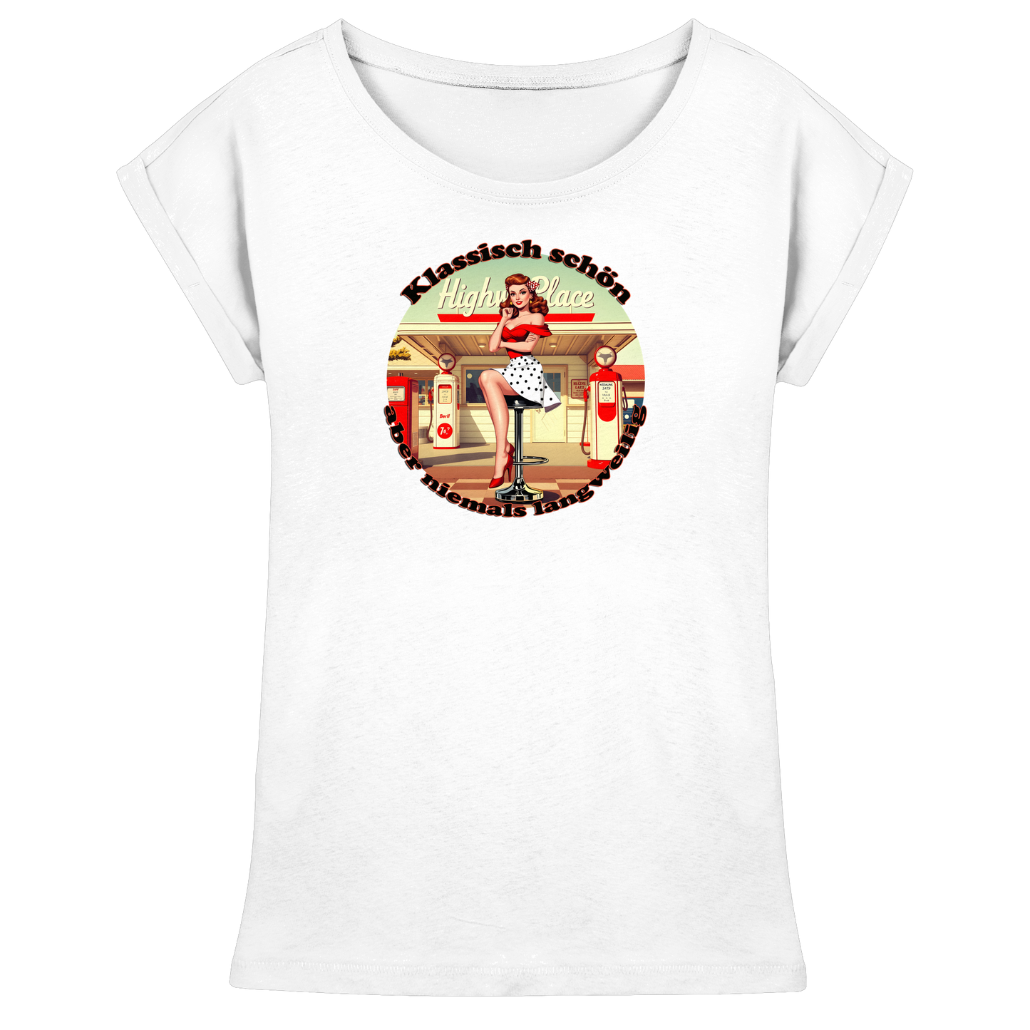 Pinup 9 - Womens Extended Shoulder T-Shirt