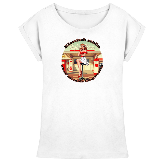 Pinup 9 - Womens Extended Shoulder T-Shirt