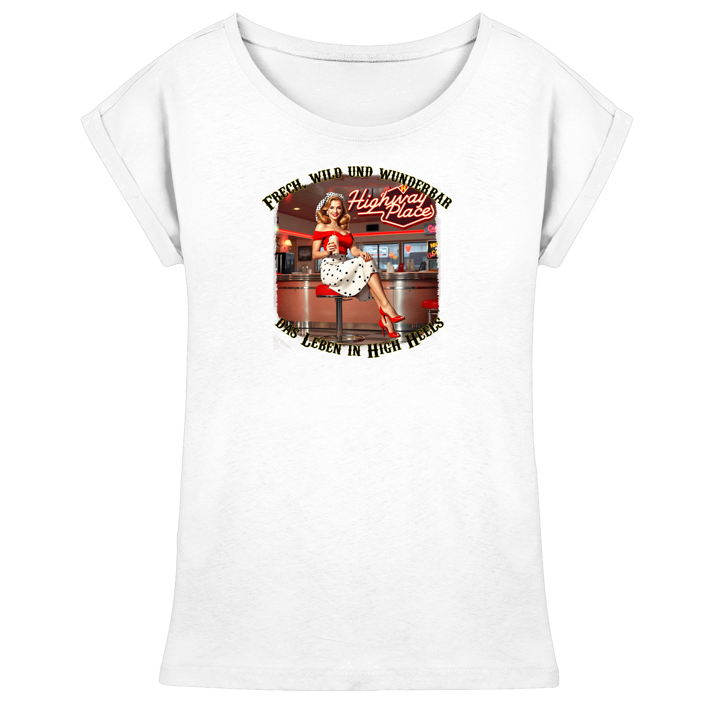 Pinup 2 - Womens Extended Shoulder T-Shirt